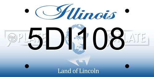 5DI108 Illinois License Plate