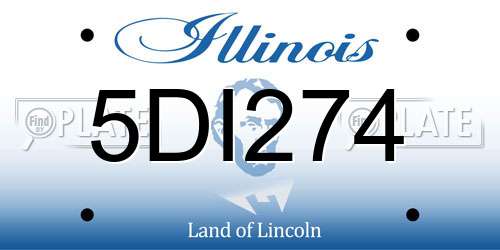5DI274 Illinois License Plate