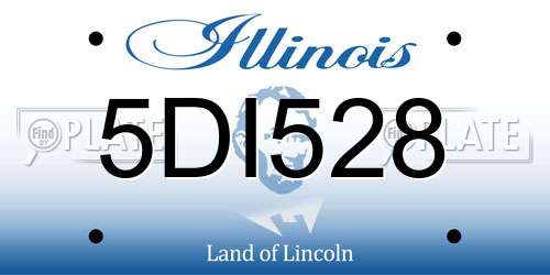 5DI528 Illinois License Plate