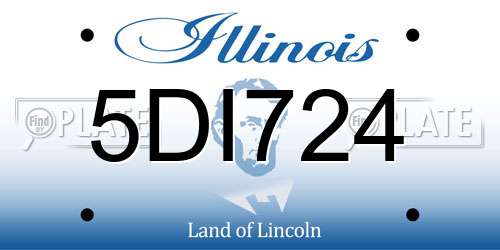 5DI724 Illinois License Plate