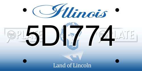 5DI774 Illinois License Plate