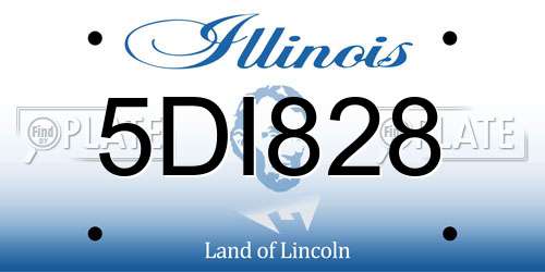 5DI828 Illinois License Plate