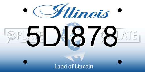 5DI878 Illinois License Plate
