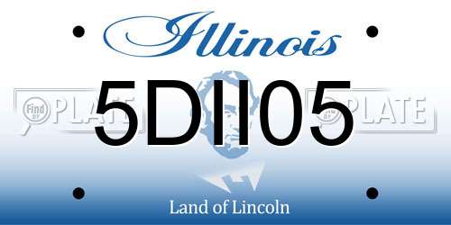 5DII05 Illinois License Plate