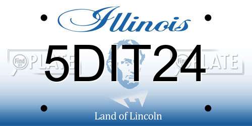 5DIT24 Illinois License Plate