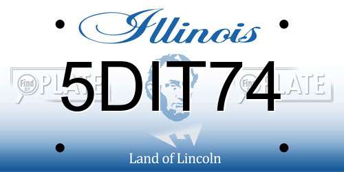 5DIT74 Illinois License Plate