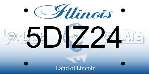 5DIZ24 Illinois License Plate