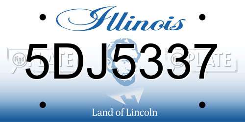5DJ5337 Illinois License Plate