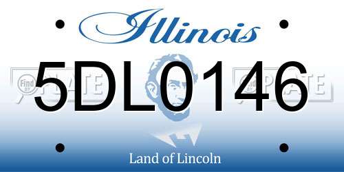 5DL0146 Illinois License Plate
