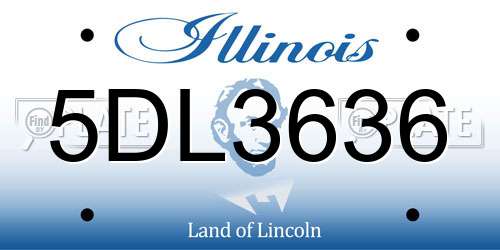 5DL3636 Illinois License Plate