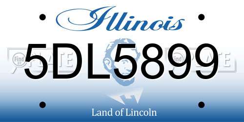 5DL5899 Illinois License Plate
