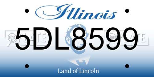 5DL8599 Illinois License Plate