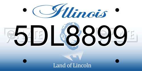 5DL8899 Illinois License Plate