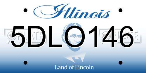 5DLO146 Illinois License Plate