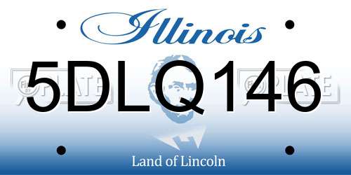 5DLQ146 Illinois License Plate