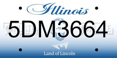 5DM3664 Illinois License Plate