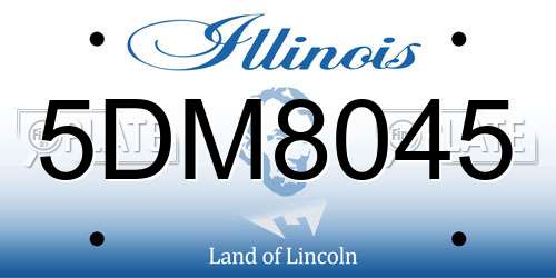 5DM8045 Illinois License Plate
