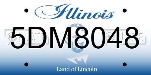 5DM8048 Illinois License Plate