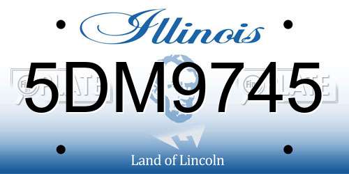 5DM9745 Illinois License Plate