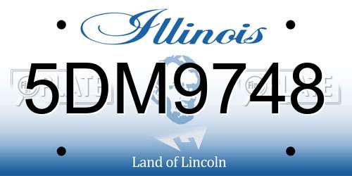 5DM9748 Illinois License Plate