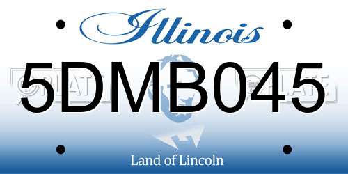 5DMB045 Illinois License Plate