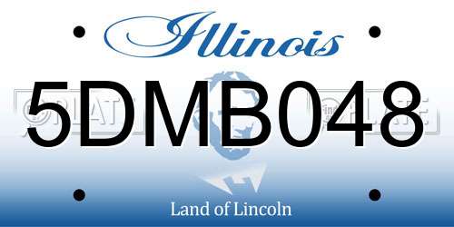 5DMB048 Illinois License Plate