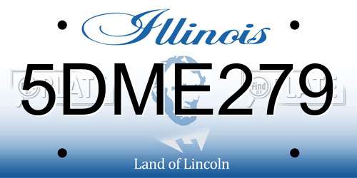 5DME279 Illinois License Plate