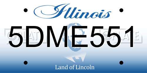 5DME551 Illinois License Plate