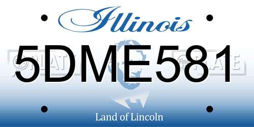 5DME581 Illinois License Plate