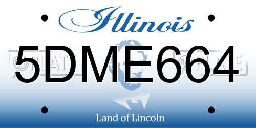 5DME664 Illinois License Plate