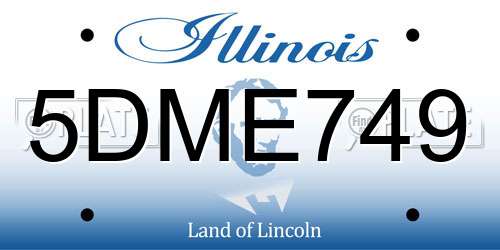 5DME749 Illinois License Plate