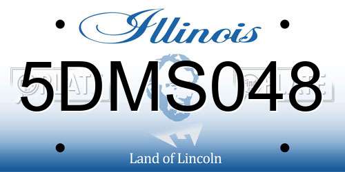 5DMS048 Illinois License Plate