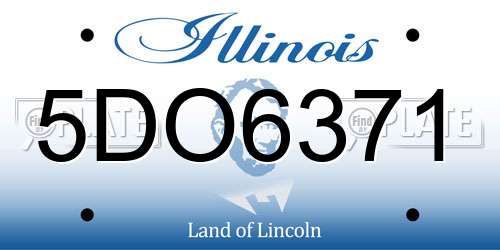 5DO6371 Illinois License Plate