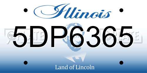 5DP6365 Illinois License Plate