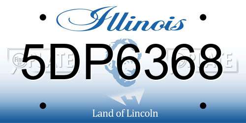 5DP6368 Illinois License Plate