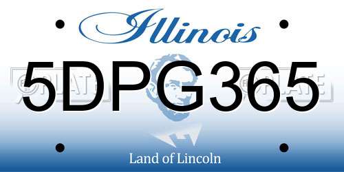 5DPG365 Illinois License Plate