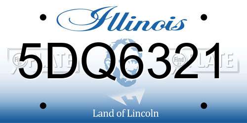 5DQ6321 Illinois License Plate