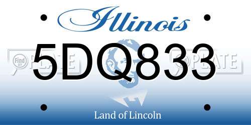 5DQ833 Illinois License Plate