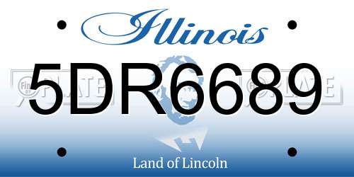 5DR6689 Illinois License Plate
