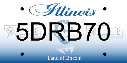 5DRB70 Illinois License Plate