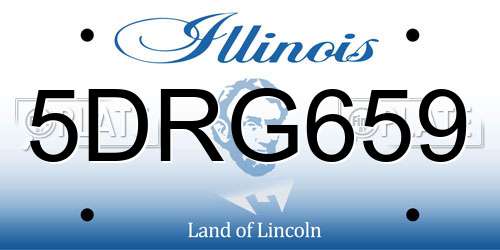 5DRG659 Illinois License Plate