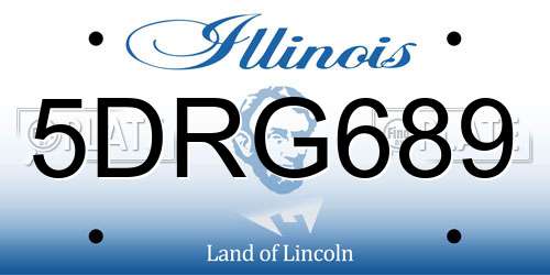 5DRG689 Illinois License Plate