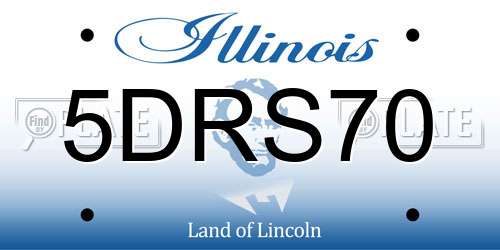 5DRS70 Illinois License Plate