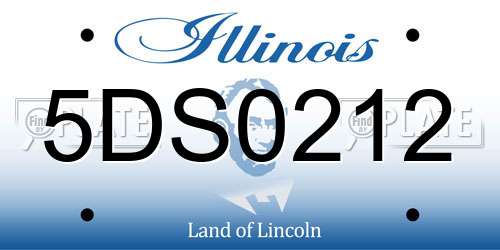5DS0212 Illinois License Plate