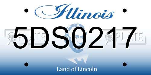5DS0217 Illinois License Plate