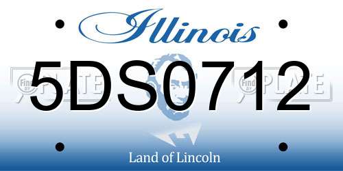 5DS0712 Illinois License Plate