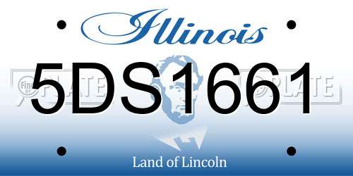 5DS1661 Illinois License Plate
