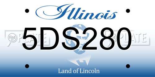 5DS280 Illinois License Plate