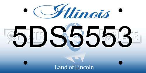 5DS5553 Illinois License Plate
