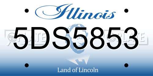 5DS5853 Illinois License Plate